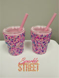 Pink Rainbow Bling Mini Tumbler
