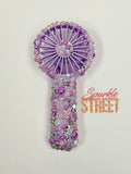 Purple Cloud- Small Bling Fan